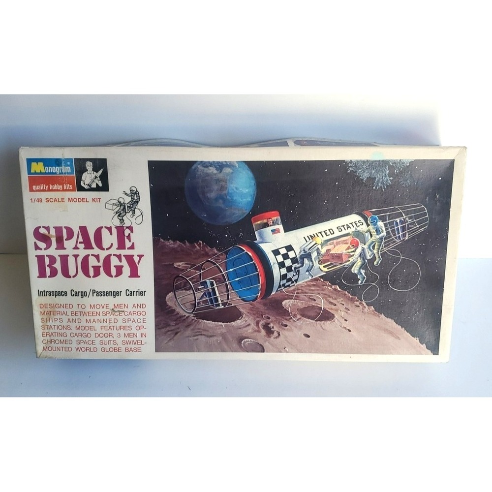 Monogram Space Buggy Model Kit No. 194  1:48 Scale Vintage NASA Rocket